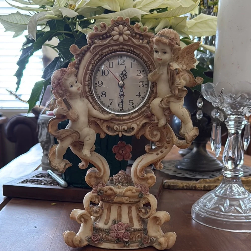 Vintage Cherub statement Clock Roccoco Baroque